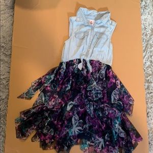 Blue Jean & Butterflies Justice Dress